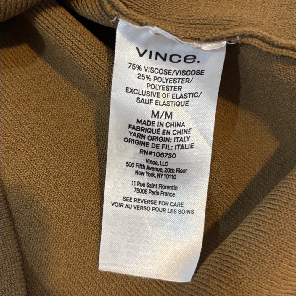 Vince Square Neck Crop Knit Tank Top in Brown Size Medium - Picture 4 of 5